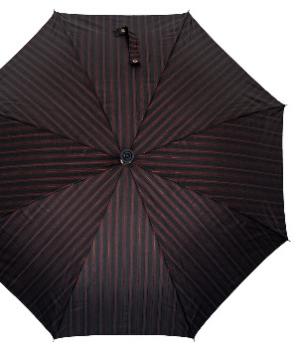 walking stick umbrella black and bordo; topview