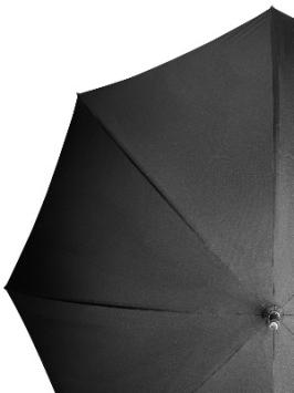 stick umbrella black, open topview