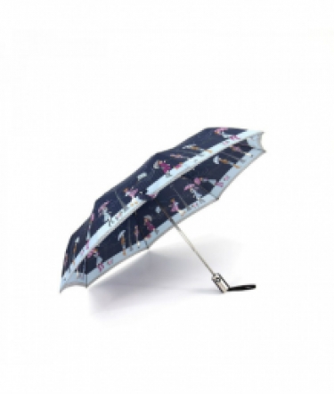 folding umbrella Rainy Days dark blue, open