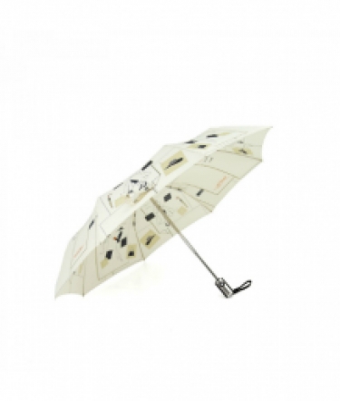 folding umbrella nouvelle vague white, open