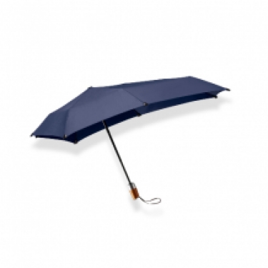 senz folding luxuryu umbrella automat blue side view