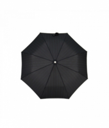 folding umbrella for men, stripes on black, topview