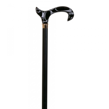 walking stick wood black handle