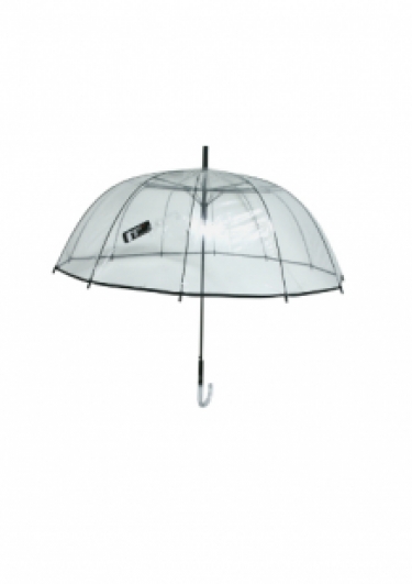 clear dome stick umbrella vaux black, open