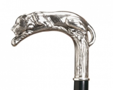 silver and ebony walkingstick shape of panther