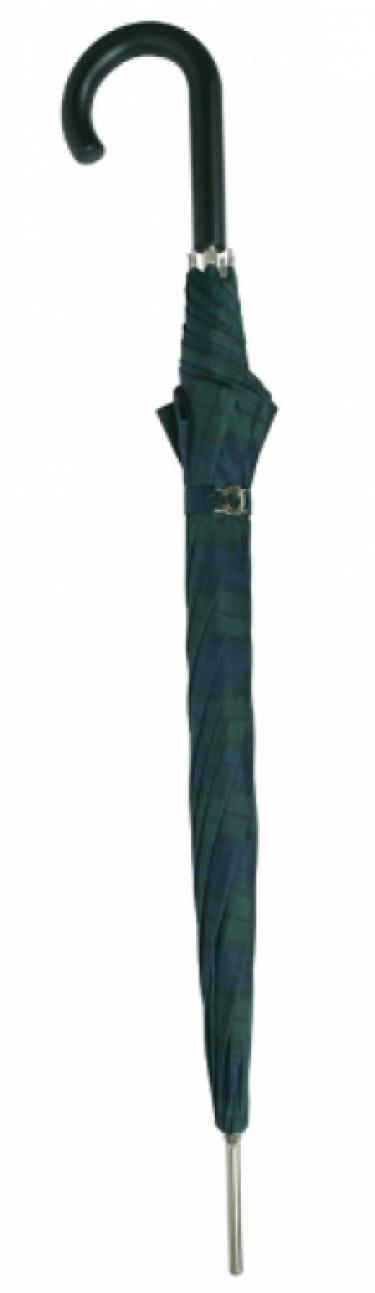stick umbrella steel Caro green-blue 14/  closed