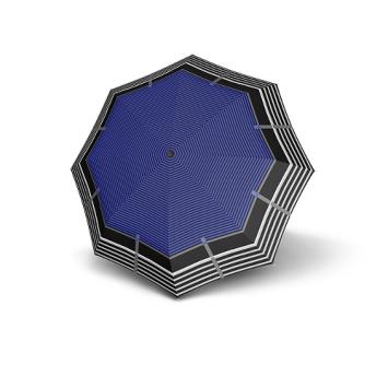 stick umbrella stripes blue, open