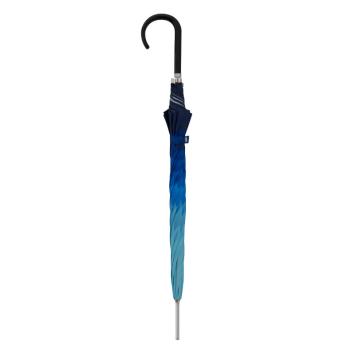closed stick umbrella blue light blue