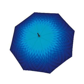 open stick umbrella blue light blue