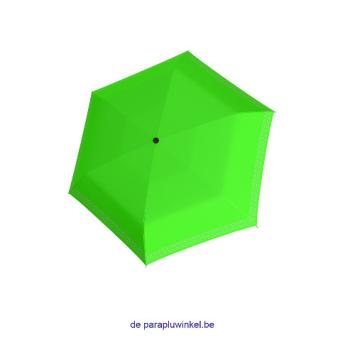 folding umbrella fluo green, open
