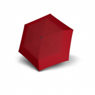 flat folding umbrella carbonsteel, red , open
