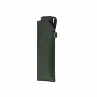folding flat umbrella green closed