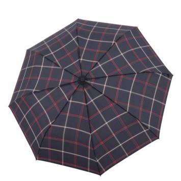 umbrella with strap checks blue/ open
