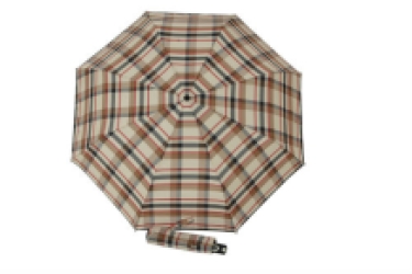 folding umbrella Caro autom col 02 beige/brown/red closed