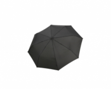 steel folding umbrella 29cm grey stars on black, open,