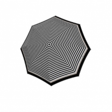 folding umbrella Delight black and white, open