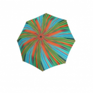 folding umbrella uni 29cm automorange, green, blue, yellow; open