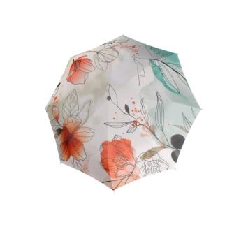 folding umbrella uni 29cm automatic, floral, open