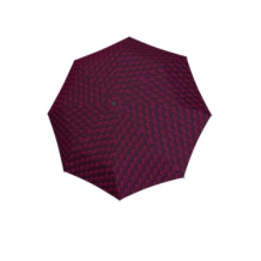 folding umbrella 29cm automatic twister pink, open