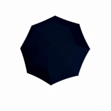 automatic steel folding umbrella 29cm dark blue wit design open,