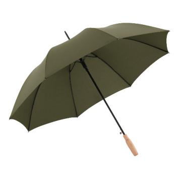 stick umbrella olive green,  bamboo construction, open
