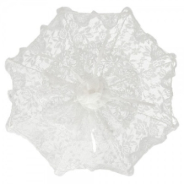 hand sunshade lace ivory, topview