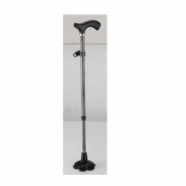 wide rubber endpiece mounted on walking stick