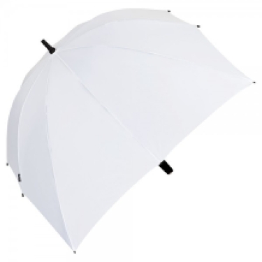 2 persons white umbrella square shaped, open