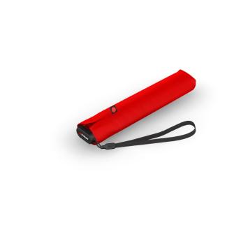 small folding umbrella knirps red, closed