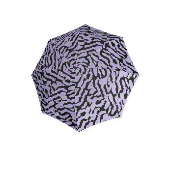 knirps folding umbrella camouflage lavender, open