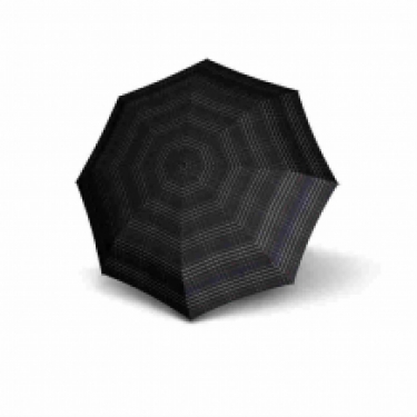 foldable umbrella knirps T200 checks black, open