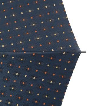 luxury stick umbrella dark blue with dots gold and orange/ detail