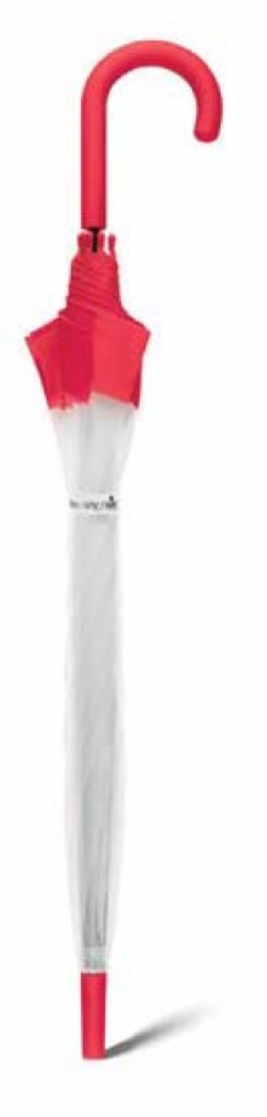 clear dome stick umbrella red closed
