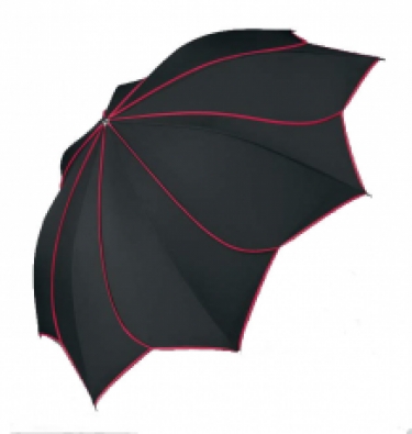 foldable umbrella pierre cardin sunflower black/open