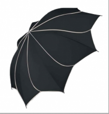 foldable umbrella pierre cardin sunflower black/open