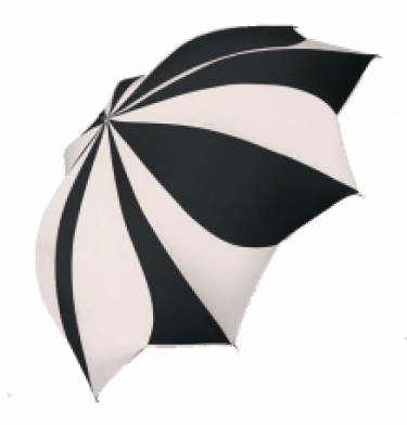 foldable umbrella pierre cardin sunflower black+white/open